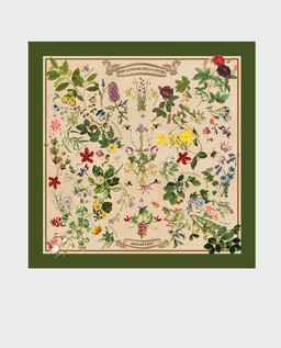 Jedwabna apaszka Botanic Green - Image #0