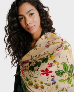 Jedwabna apaszka Botanic Green - Image #1