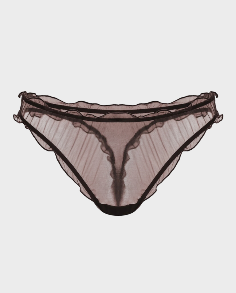 Brązowe stringi Boytears