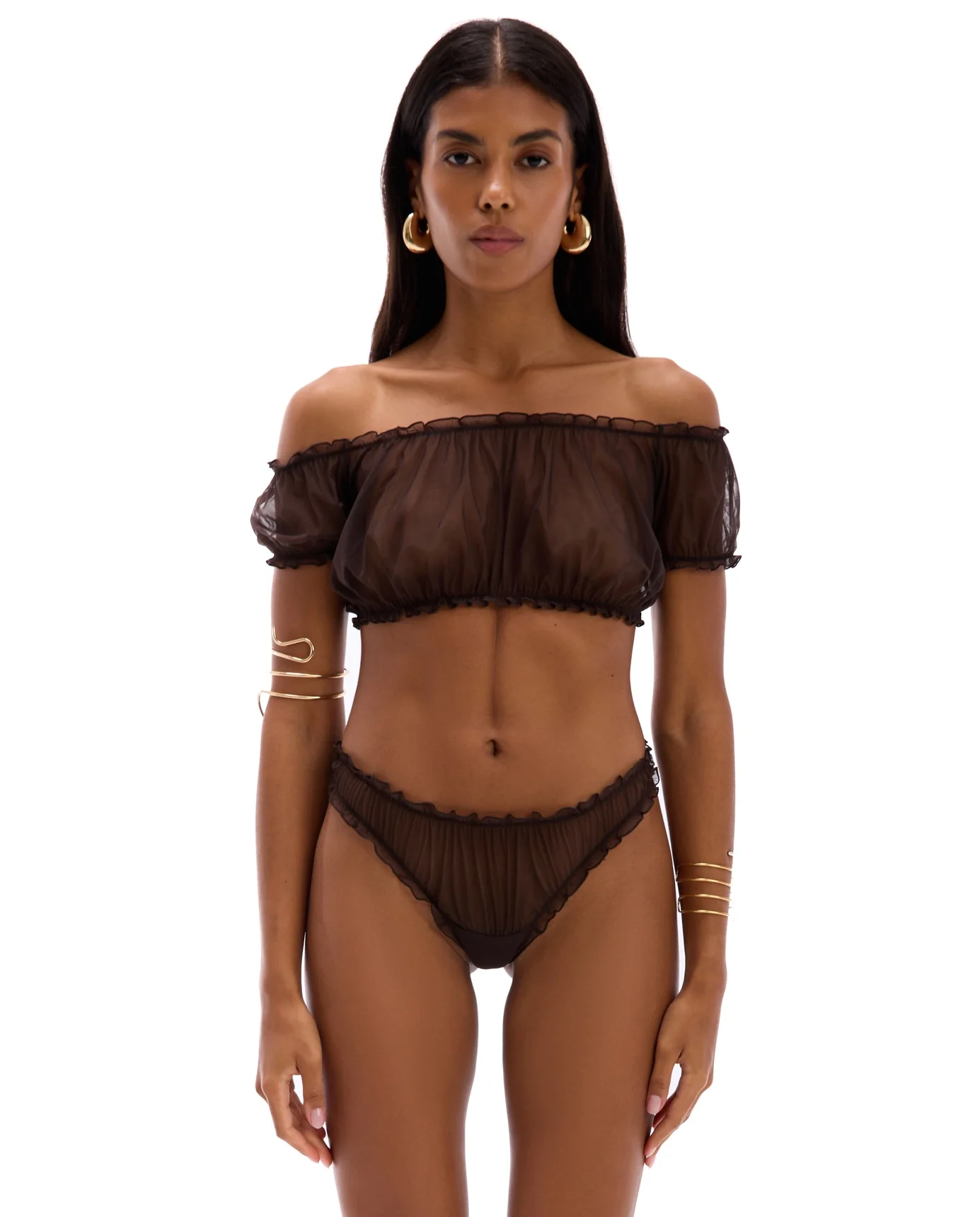 Brązowe stringi Boytears - Image #1