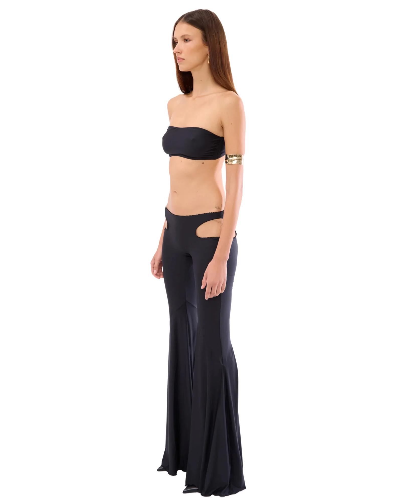 Czarne spodnie z wycięciami Arcana - Image #3