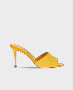 Żółte klapki na szpilce Larache 90 - Image #0