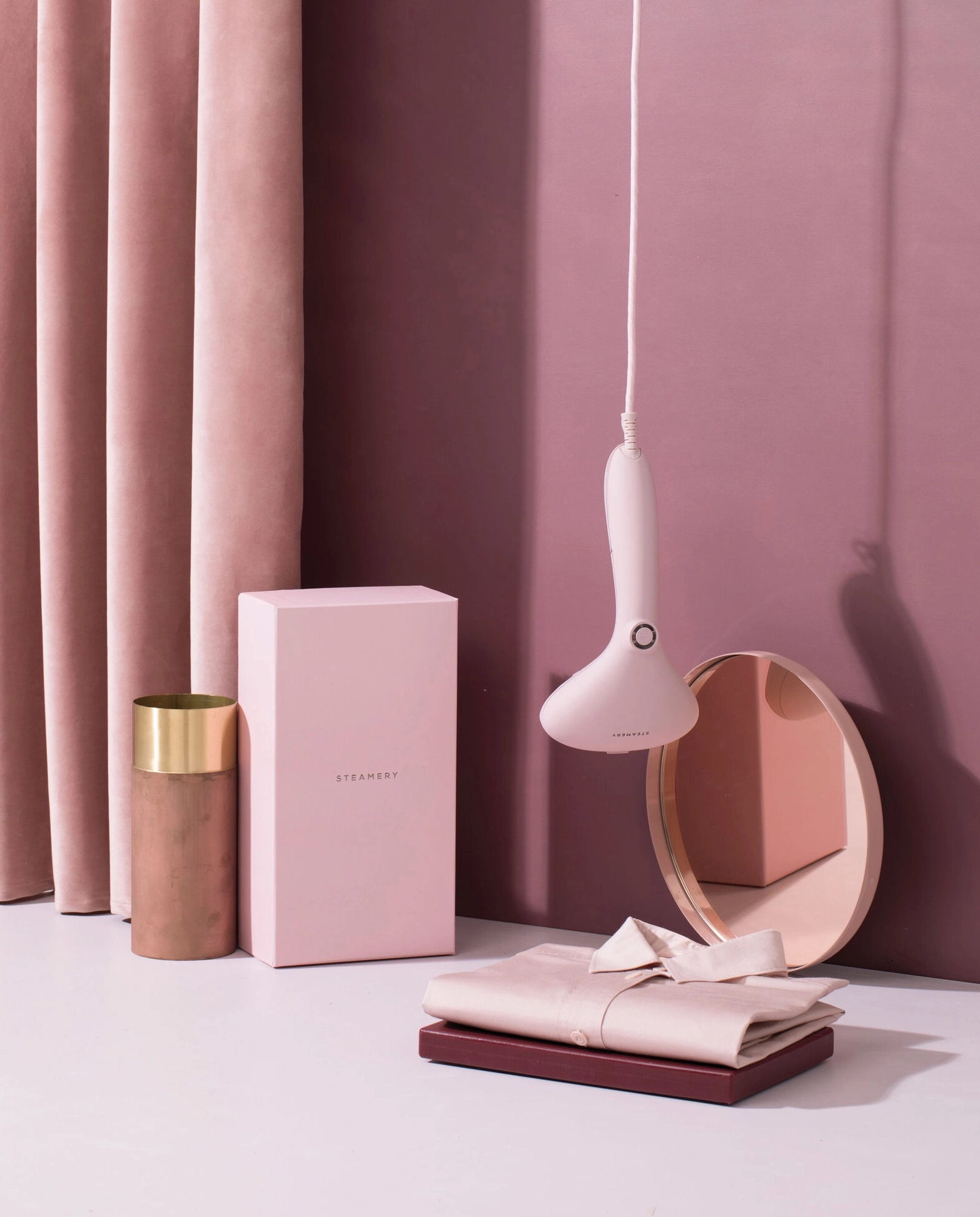 Różowa parownica ręczna do ubrań - Image #3