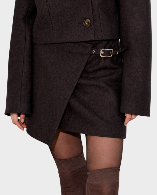 Spódnica mini w jodełkę - Image #0