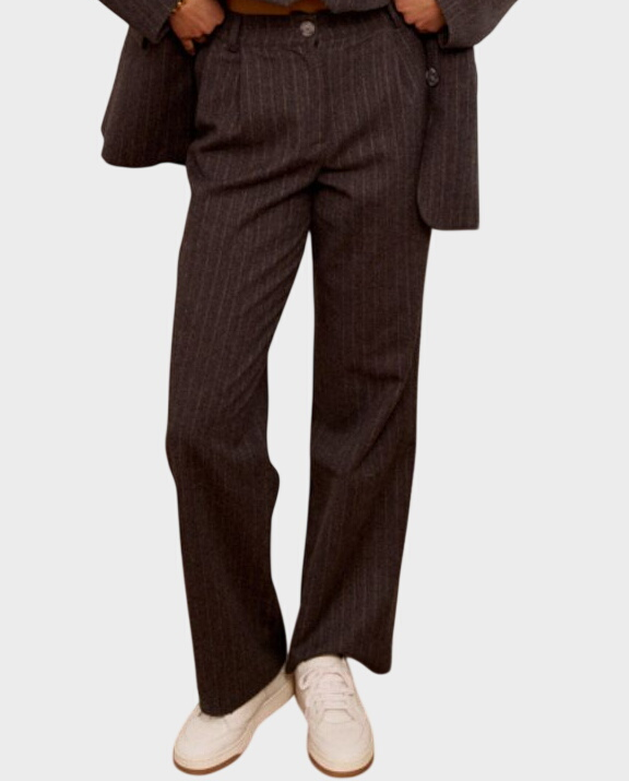 Szare spodnie garniturowe Lyon - Image #0