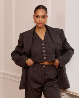 Szara marynarka w prążek Lyon - Image #1