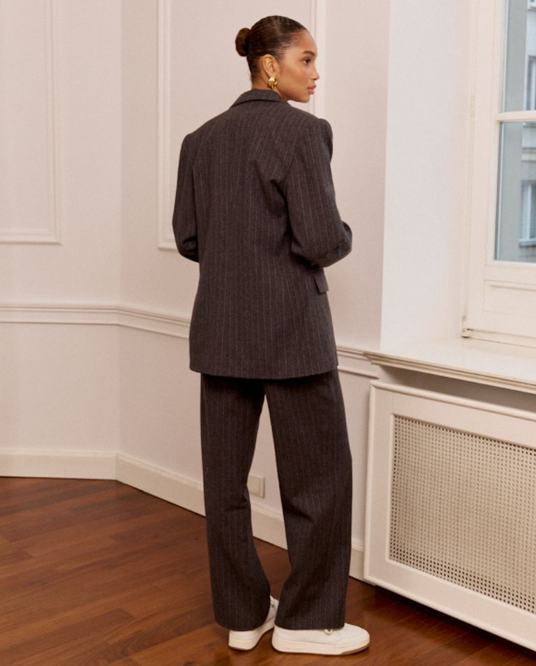 Szara marynarka w prążek Lyon - Image #2