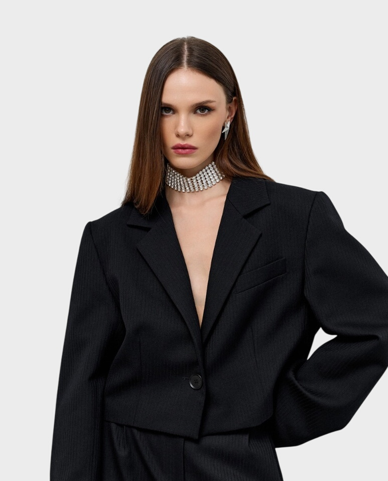 Krótka marynarka w prążek Paris