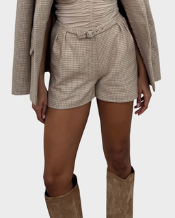 Beżowe szorty w pepitkę - Image #0