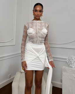 Biała spódnica mini Amara - Image #2