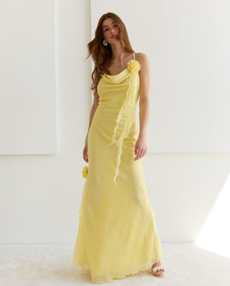 Żółta sukienka maxi Audrey - Image #1