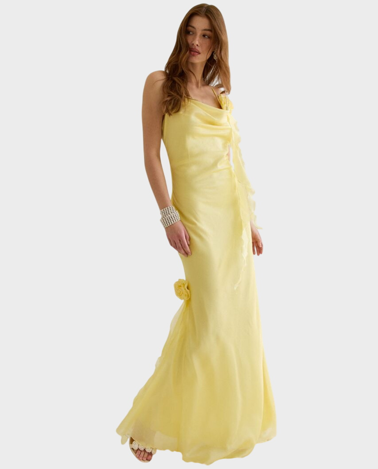 Żółta sukienka maxi Audrey