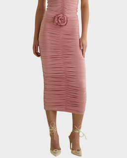 Różowa spódnica midi Evelyn - Image #0