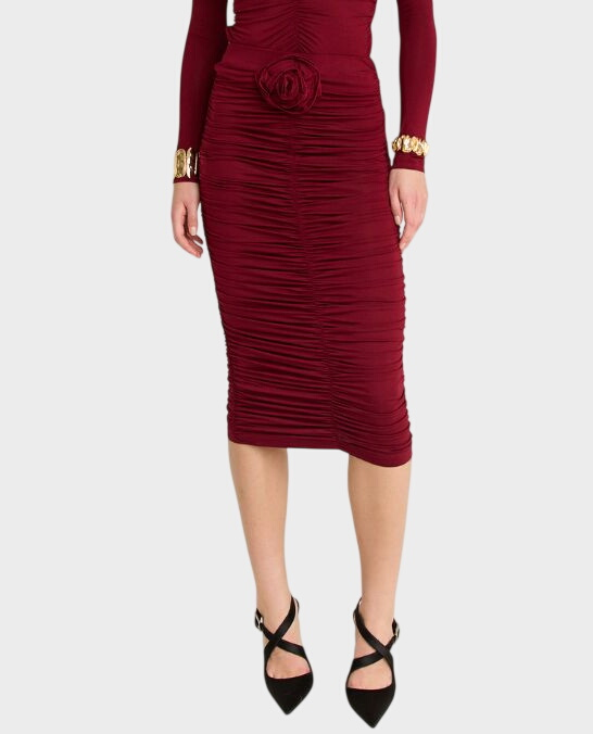 Czerwona spódnica midi Evelyn - Image #0