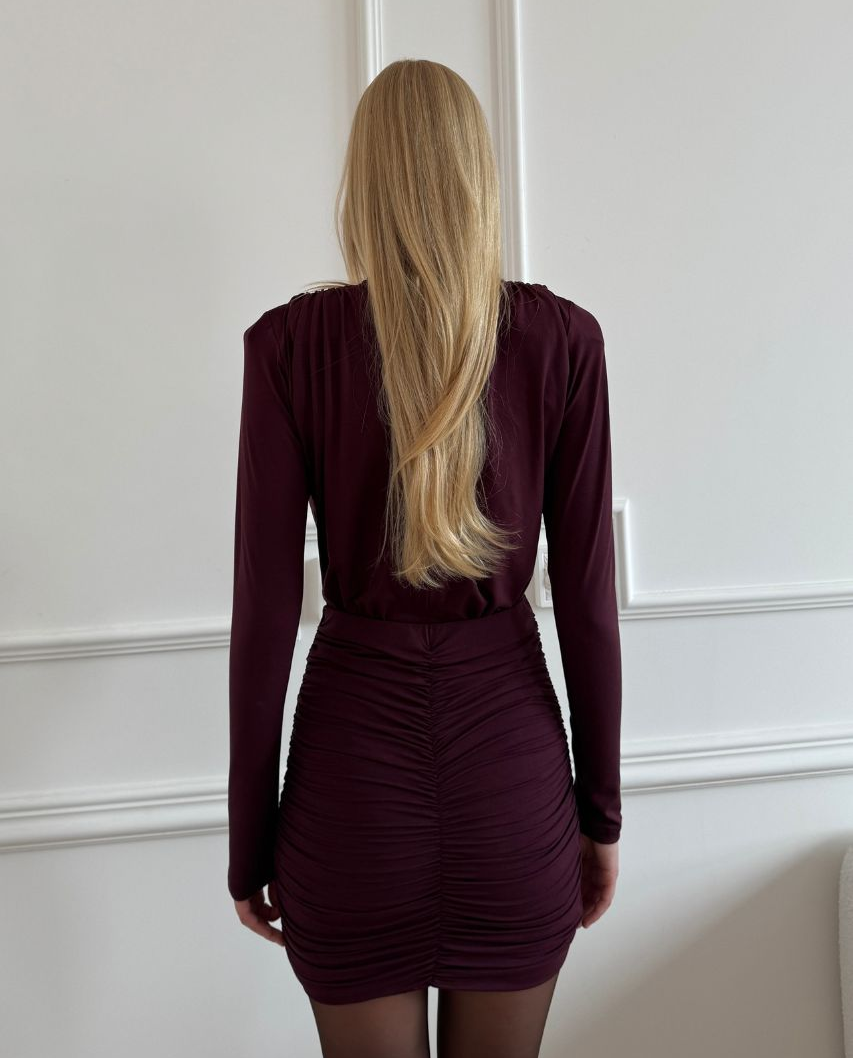 Dopasowana sukienka mini Heather - Image #5