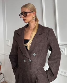 Brązowa marynarka z wełny - Image #1