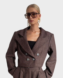 Brązowa marynarka z wełny - Image #0