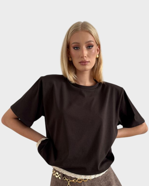 Brązowy t-shirt Hannah