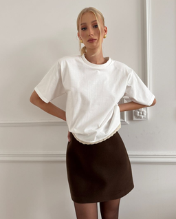 Brązowa spódnica mini - Image #2