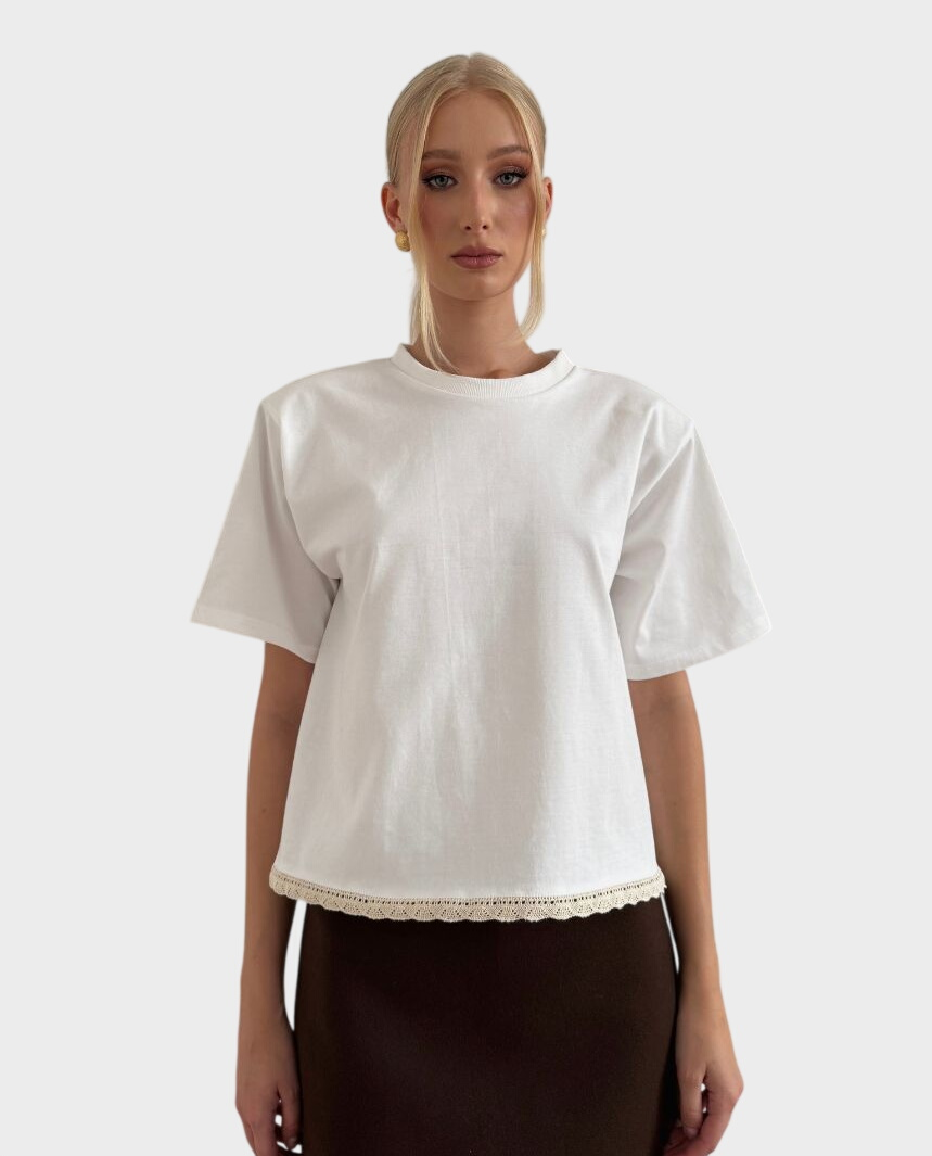 Biały t-shirt Hannah - Image #0