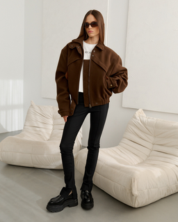 Brązowa kurtka bomber - Image #2