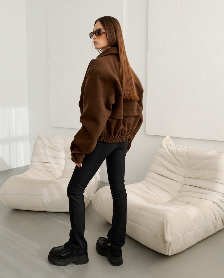 Brązowa kurtka bomber - Image #3