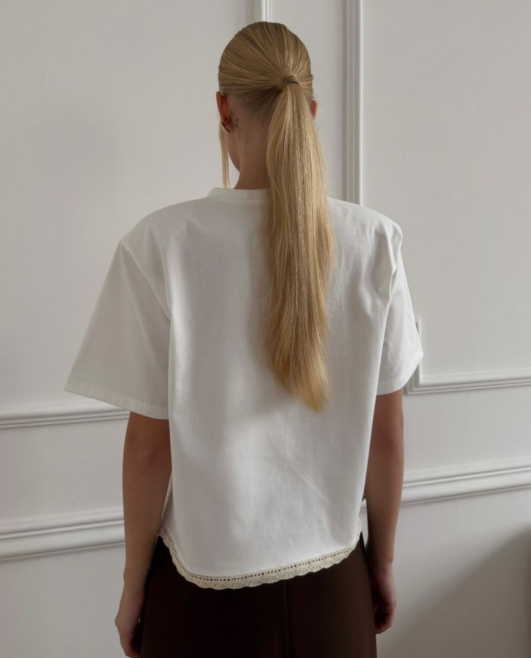 Biały t-shirt Hannah - Image #2