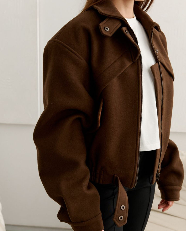 Brązowa kurtka bomber - Image #6