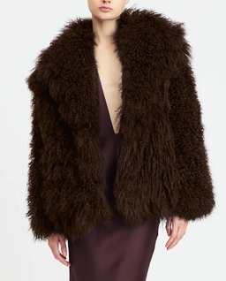 Ciemnobrązowa skórzana kurtka Maryam - Image #0