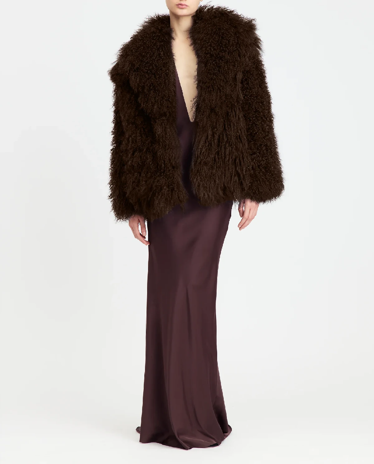 Ciemnobrązowa skórzana kurtka Maryam - Image #2