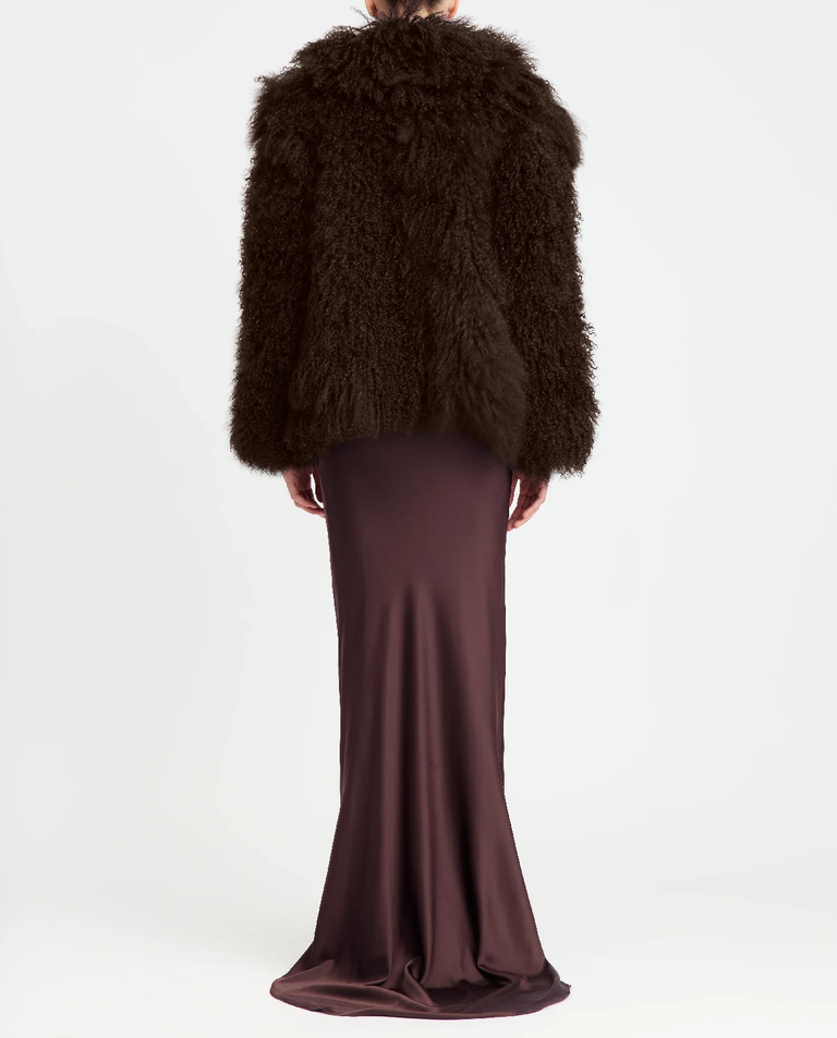 Ciemnobrązowa skórzana kurtka Maryam - Image #4