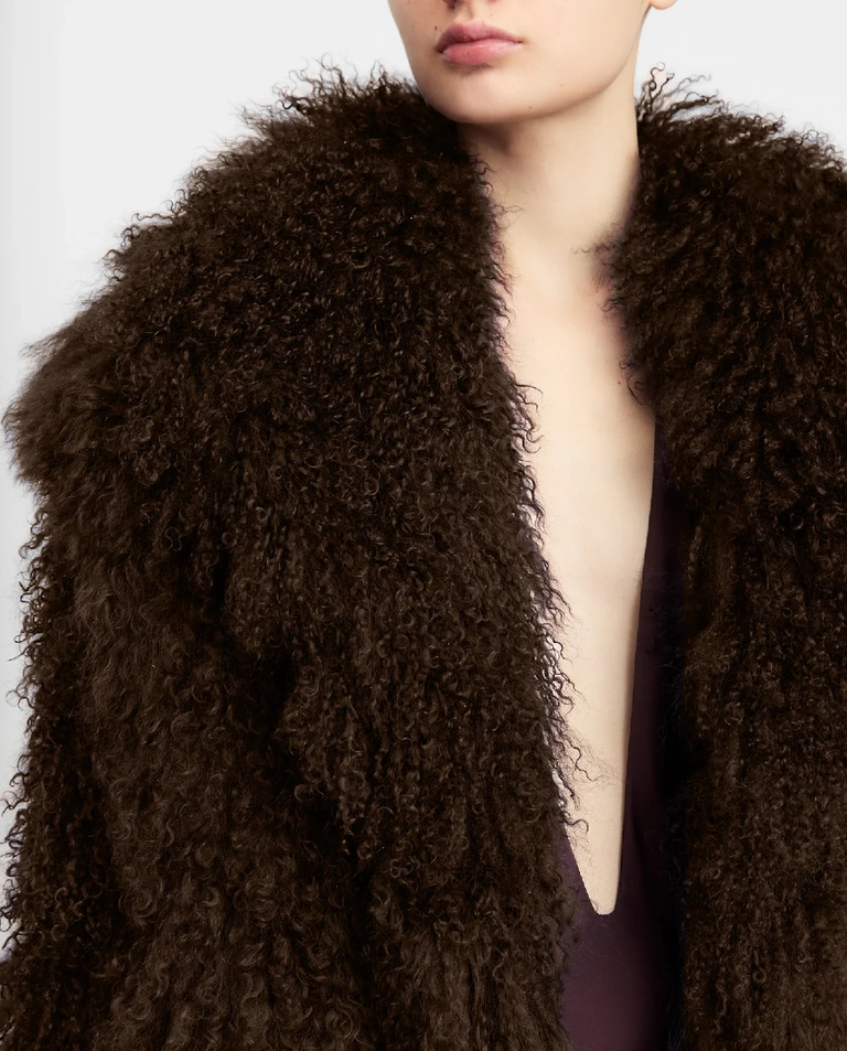 Ciemnobrązowa skórzana kurtka Maryam - Image #5