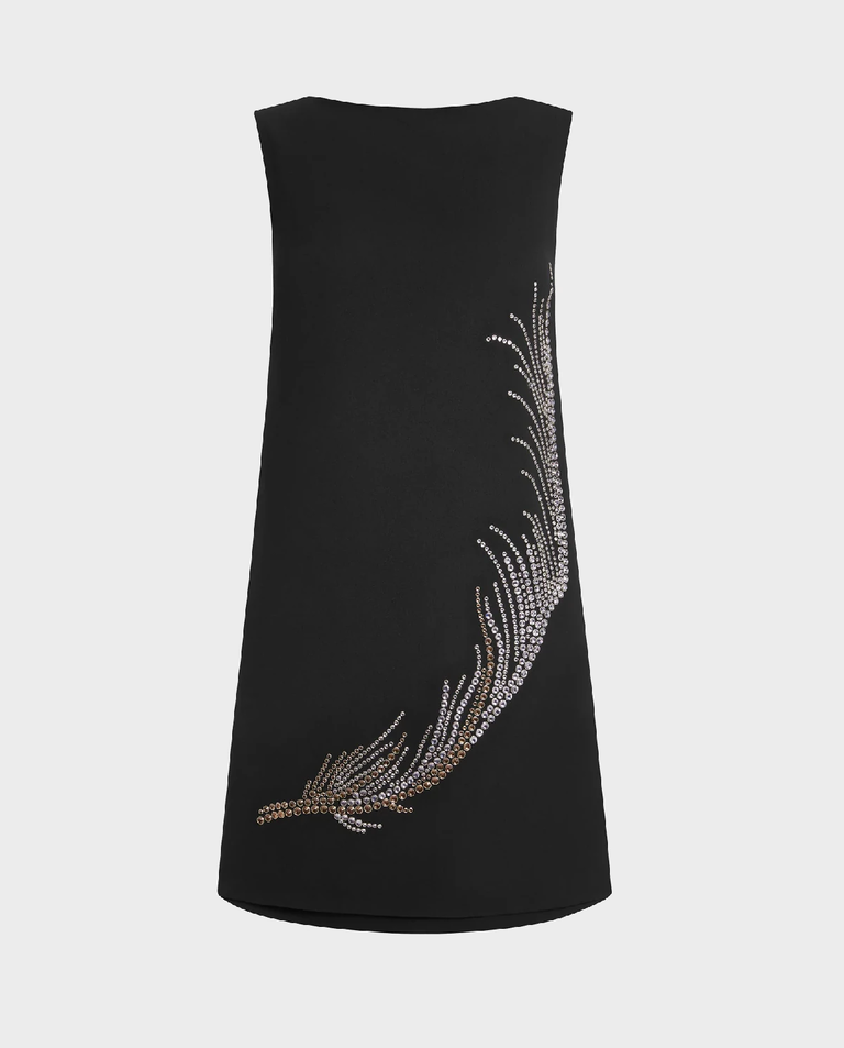 Czarna sukienka mini z cekinami Ayre