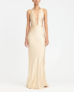 Satynowa sukienka maxi Maren - Image #0