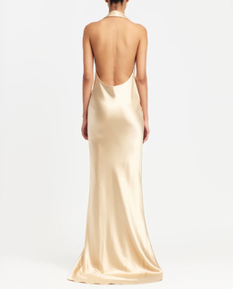 Satynowa sukienka maxi Maren - Image #3