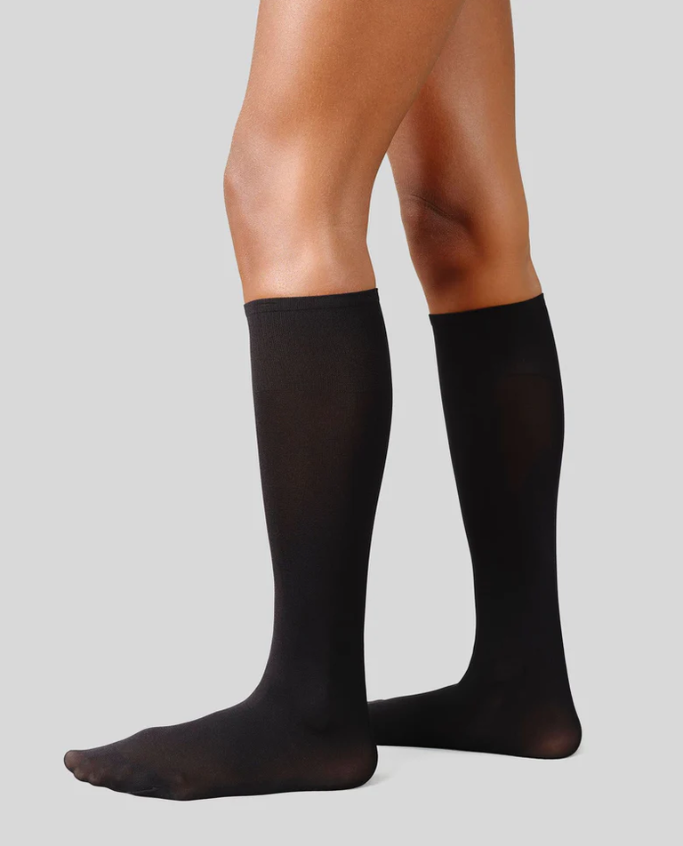 Czarne podkolanówki Olivia 2-pack