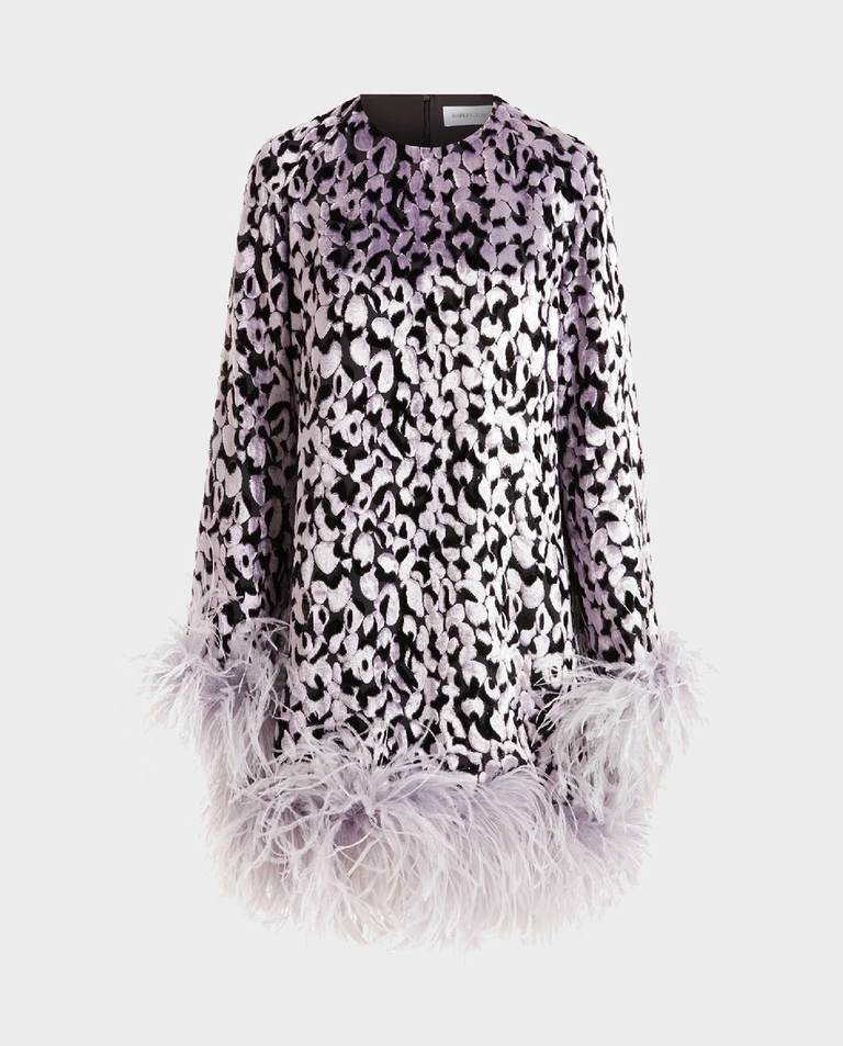 Czarno-fioletowa sukienka mini Hodi