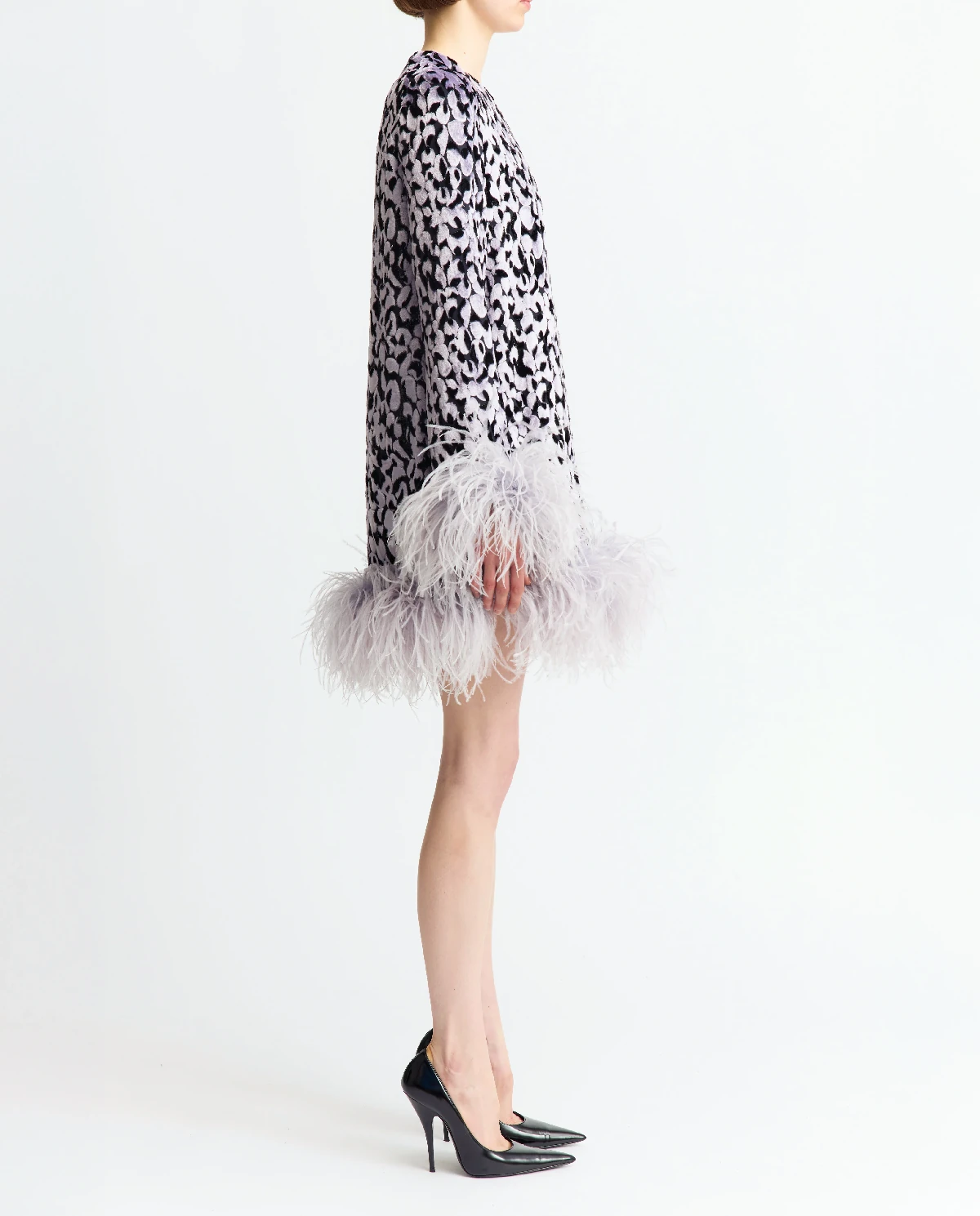 Czarno-fioletowa sukienka mini Hodi - Image #2