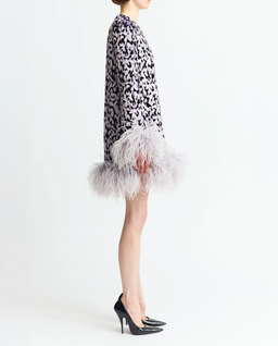 Czarno-fioletowa sukienka mini Hodi - Image #2