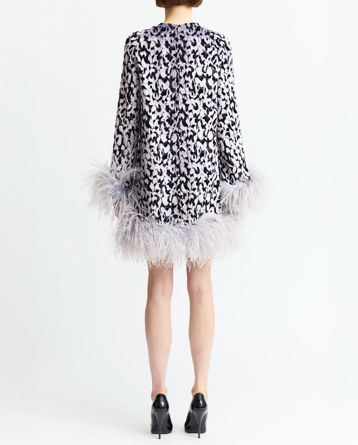 Czarno-fioletowa sukienka mini Hodi - Image #3