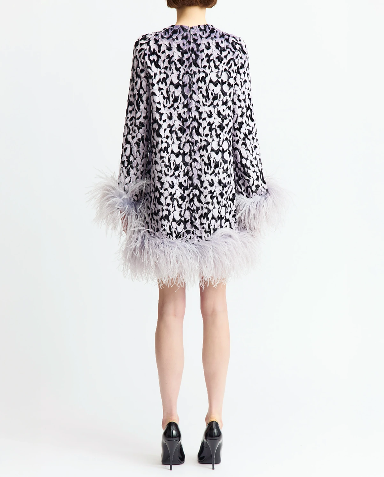 Czarno-fioletowa sukienka mini Hodi - Image #3