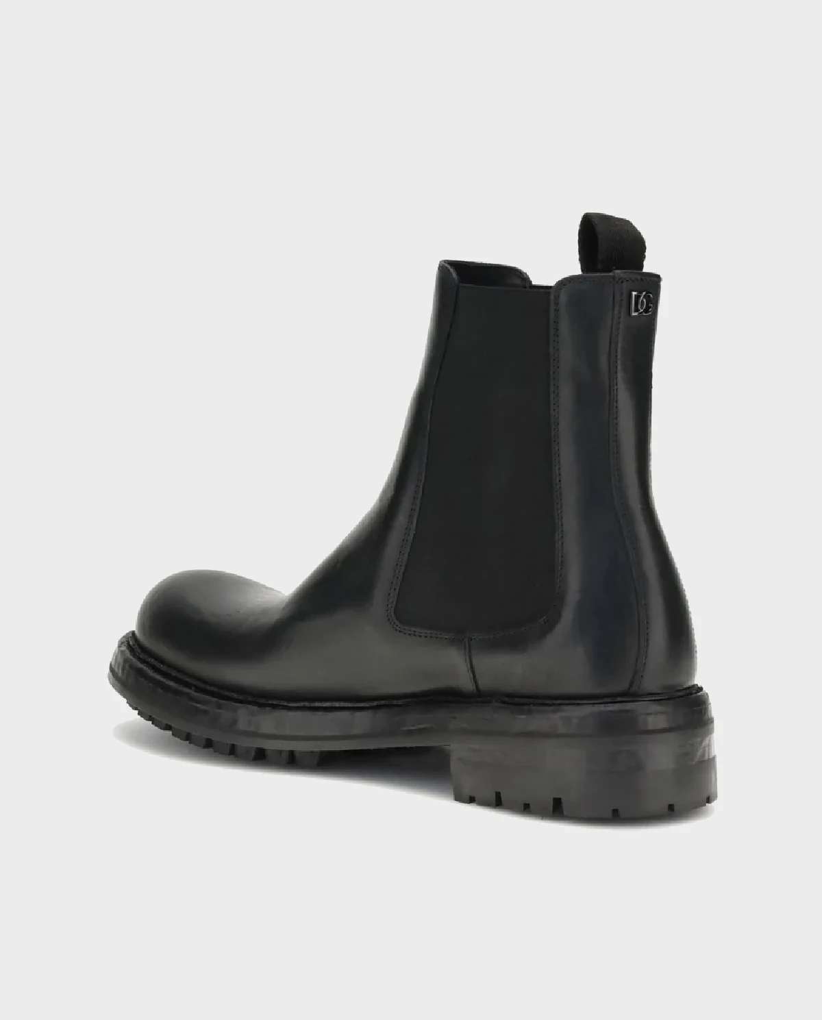 Czarne skórzane botki Beatles - Image #3