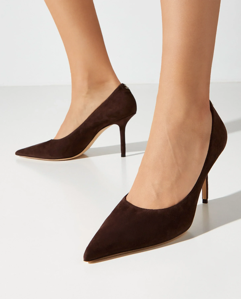 Brązowe zamszowe szpilki Love 85
