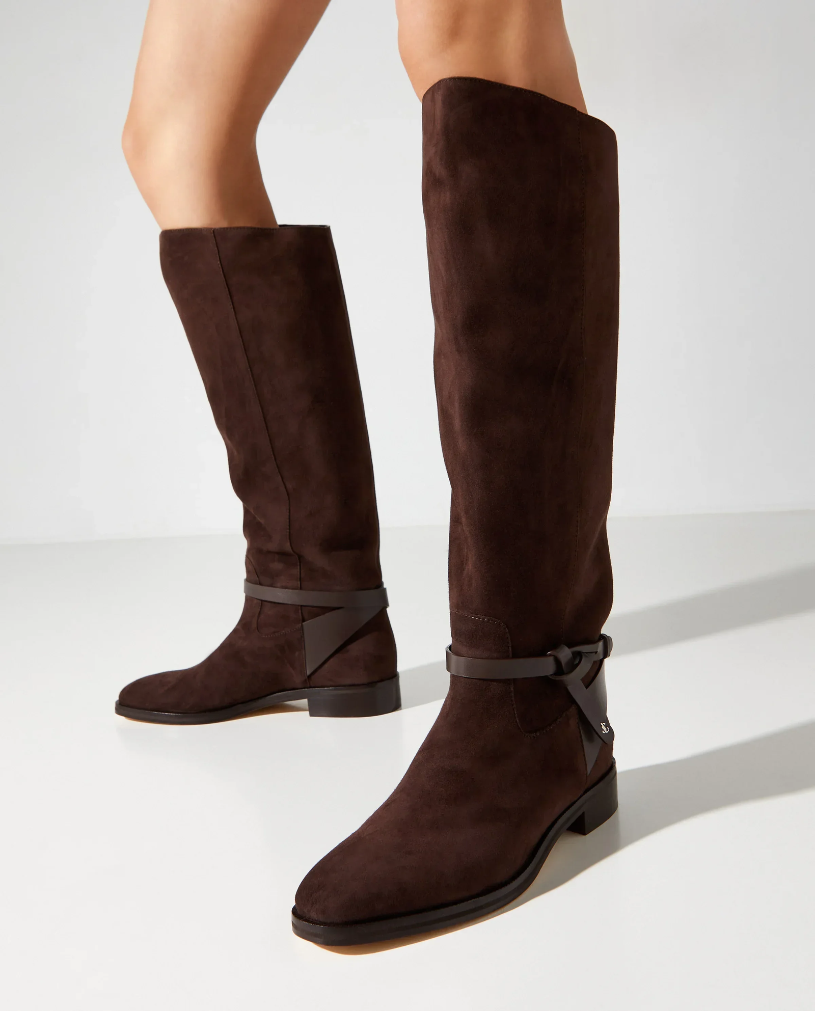 Brązowe zamszowe kozaki Lawton - Image #1