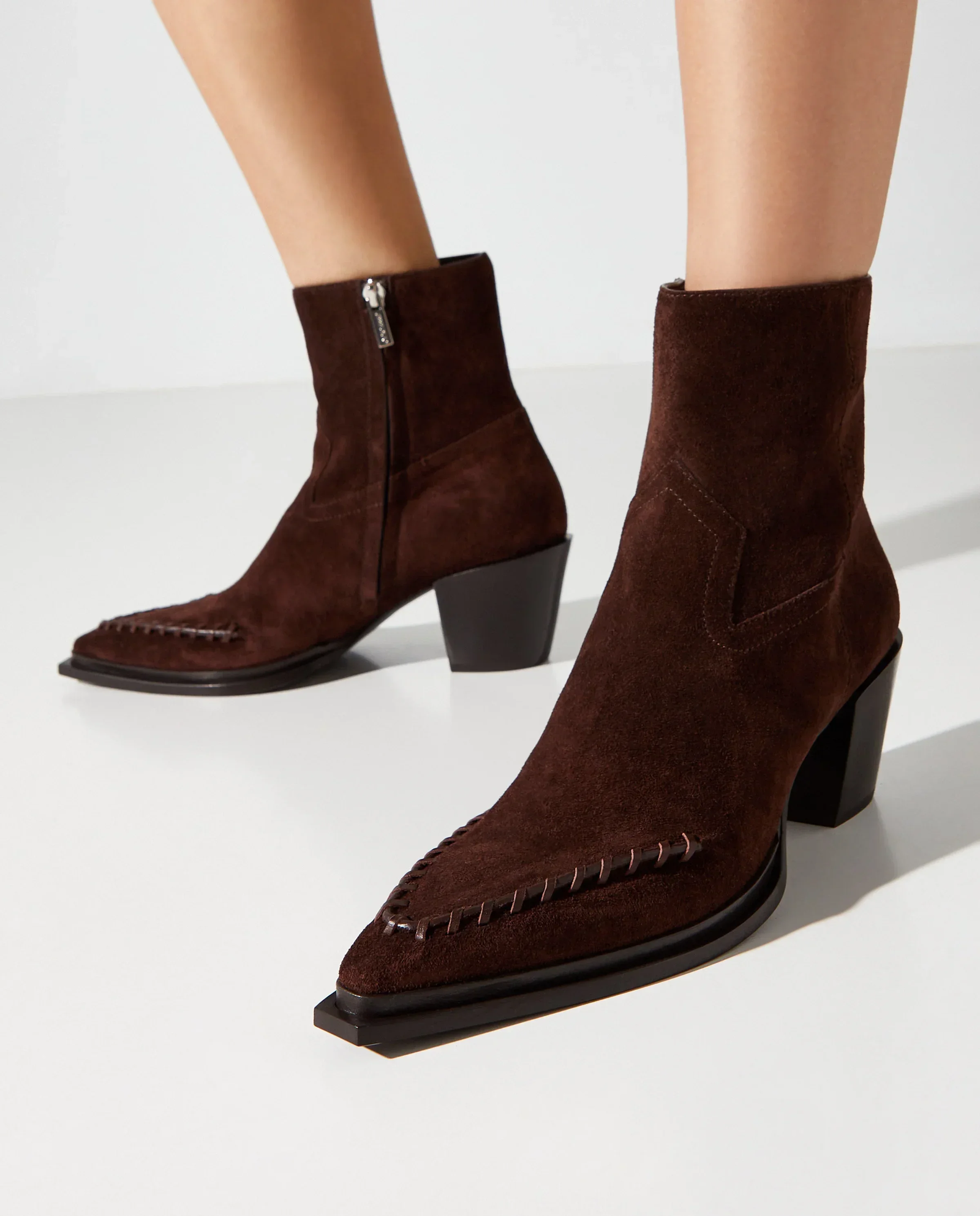 Brązowe zamszowe botki Cece 60 - Image #1