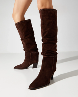 Brązowe zamszowe kozaki Hart 60 - Image #1