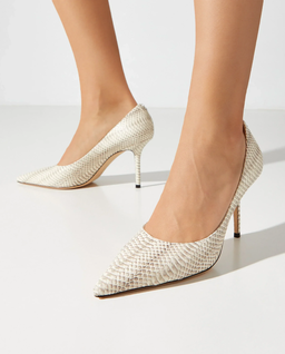 Szpilki we wzór skóry węża Love 85 - Image #1