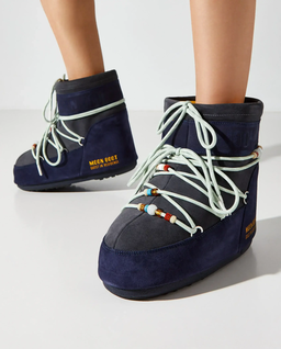 Szaro-granatowe śniegowce Moon Boot x Guest In Residence Icon Low - Image #1