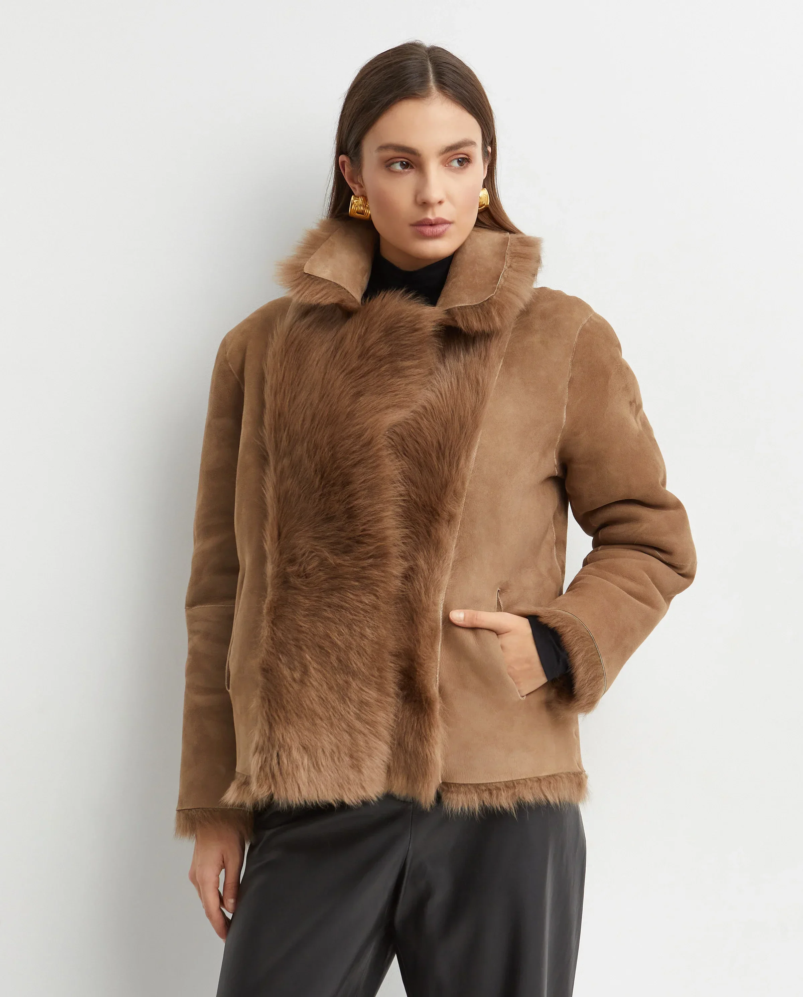 Dwustronna kurtka z owczej skóry Verena - Image #5