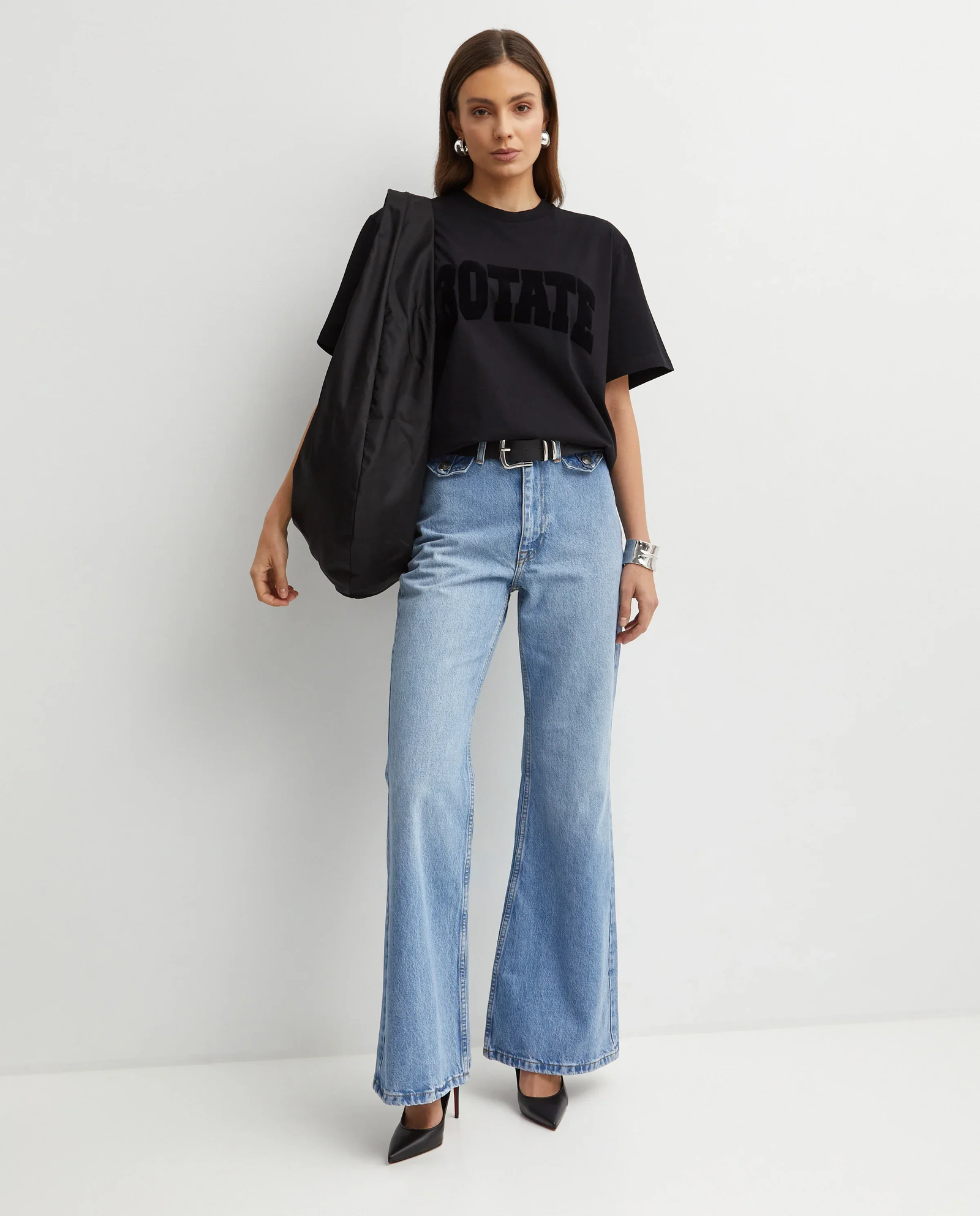 Czarny t-shirt z logo - Image #3